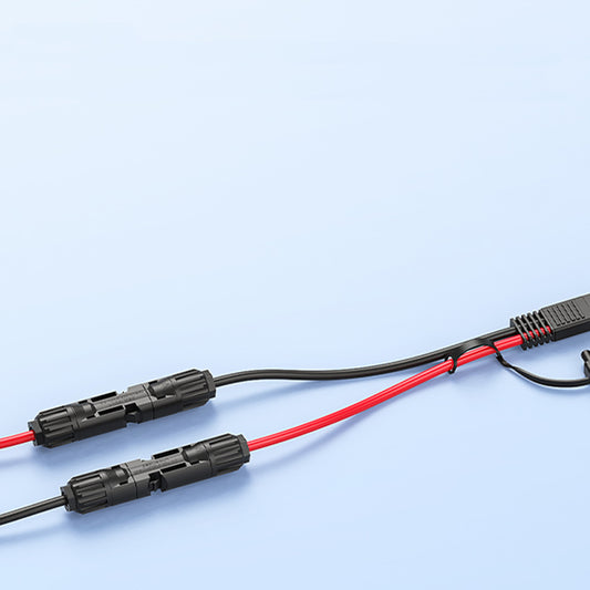 Solar Cable Compatible with MC4 Connector to SAE Adapter 10AWG Wire Cable 16.5in/42cm for RV Solar Panel