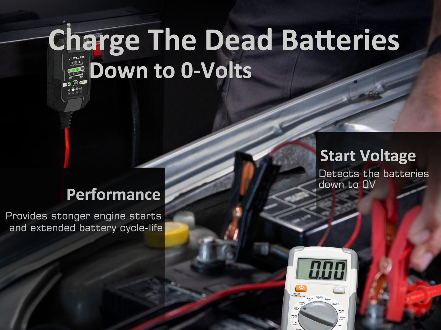 6V 12V Lead Acid Intelligent Battery Charger 1000mA 1A Ampere 12W Charger Maintainer