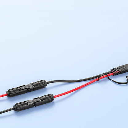 Solar Cable Compatible with MC4 Connector to SAE Adapter 10AWG Wire Cable 16.5in/42cm for RV Solar Panel